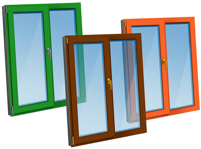 Цветные пластиковые окна - коричневые, серые по доступной цене фото Люберцы