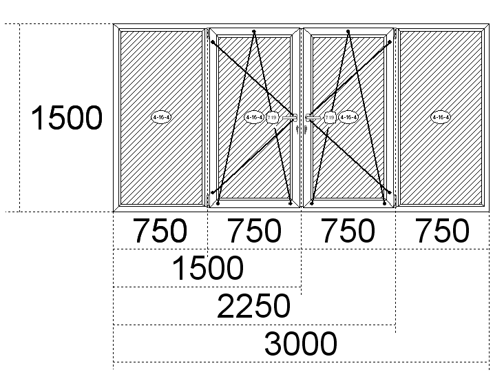 Стандартные окна ПВХ: размеры - высота и ширина Люберцы